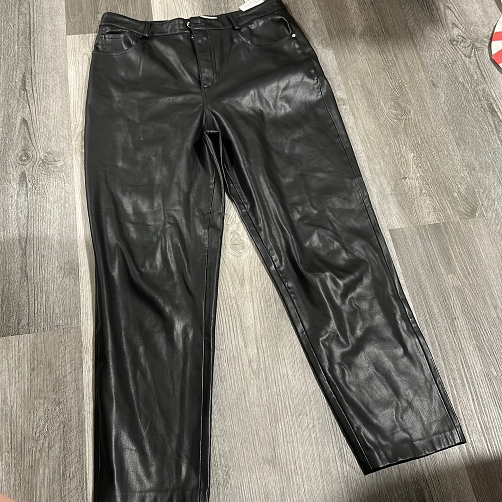 Zara faux leather pant